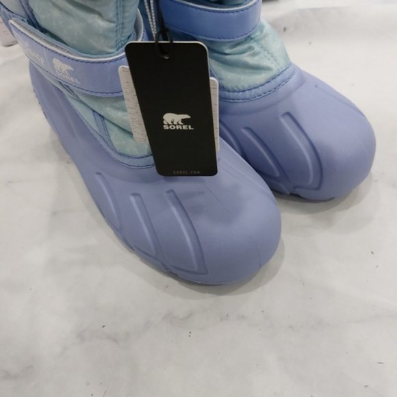 Sorel x Disney Girls Youth Flurry Frozen Elsa Snow Boots Frosted Purple - Picture 2 of 8